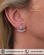 Pear Cut Diamond Jacket Earrings | Versatile Sparkling Style UK