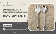 Stainless Steel Salad Servers for Dining & Serving – Inox Artisans
